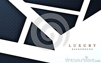 abstract white blue navy gradient overlap layers with circle texture background. Vector Illustration