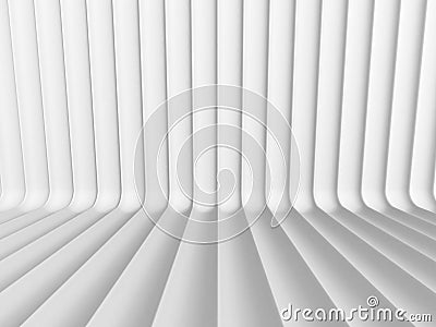 Abstract White Curve Lines 3d Background Stock Photo