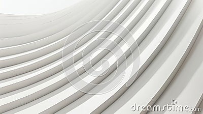 Abstract White Curved Lines Architecture Background Stock Photo