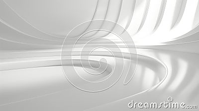 Abstract White Curved Structure Stock Photo