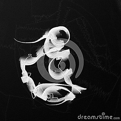 Abstract in white on dark background Stock Photo