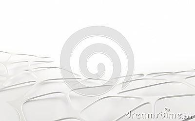 Abstract white geometrical background with space. 3D render Stock Photo