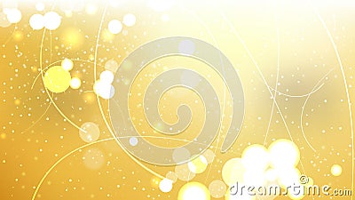 Abstract White and Gold Illuminated Background Vector Illustration Stock Photo