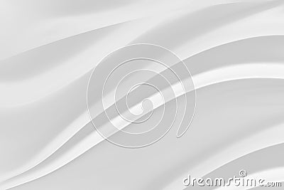 Abstract white , Gray background with clean smooth soft wave can use as wedding background and Luxurious background design Stock Photo
