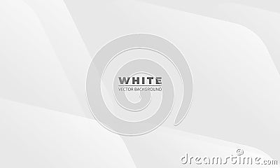 Abstract white and gray geometric background for bussines presentation or cover Vector Illustration