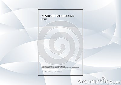 Abstract white and gray gradient color curve background. Technology modern futuristic style Vector Illustration