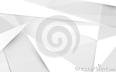 Abstract white and gray polygonal 3D shapes background. futuristic concept Vector Illustration