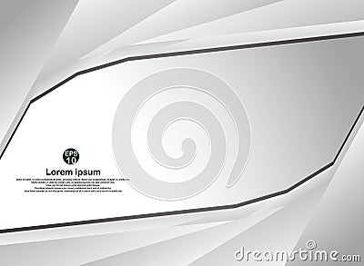 Abstract white with gray technology color modern futuristic background Vector Illustration