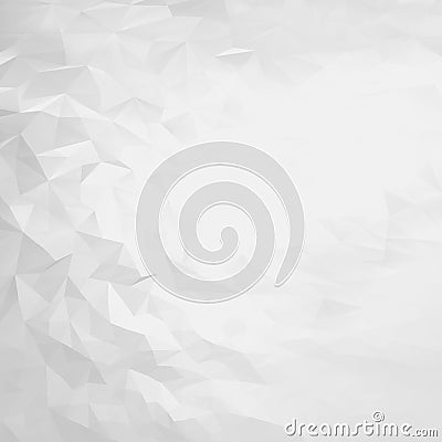 Abstract white and gray triangular polygon background Vector Illustration