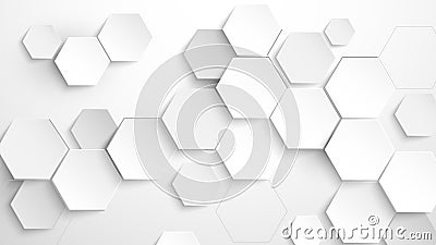 Abstract white hexagon background. Vector Illustration Vector Illustration