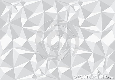 Abstract white polygon pattern background texture vector Vector Illustration