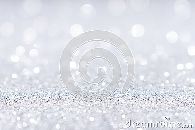 Abstract white silver glitter sparkle background Stock Photo