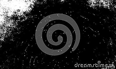 Abstract of white splashed and scratched textured on black background, dark monochrome noise dust Stock Photo