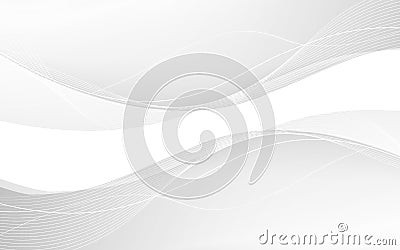 Abstract white waves. Vector Vector Illustration