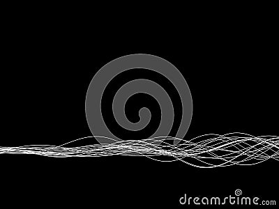 Abstract white wavy lines Stock Photo