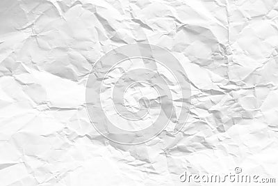 Abstract white wrinkled paper background Stock Photo