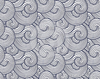 Abstract wind texture, sea, ocean and river vector waves background. Smoke and steam gray pattern. Vector Illustration