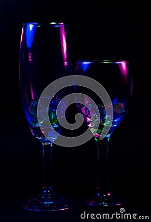 Abstract wine glass Stock Photo