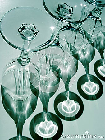 Abstract wine glasses Stock Photo