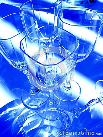 Abstract wine glasses Stock Photo