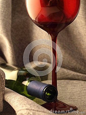 Abstract Wine Glassware Background Design Stock Photo