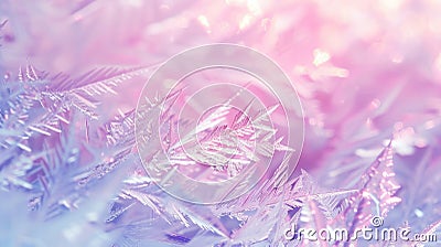 Abstract winter pastel pink icy translucent glowing pattern Stock Photo