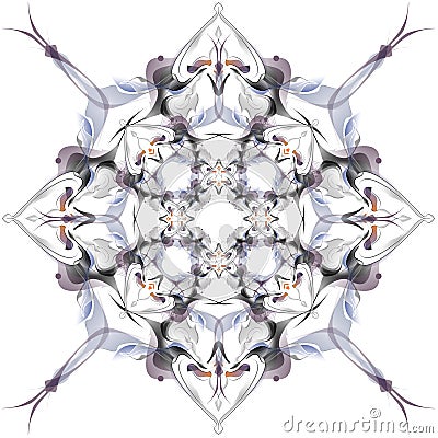 Abstract winter pattern in the Art Nouveau style Stock Photo