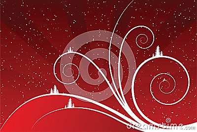 Abstract winter scrolls Vector Illustration