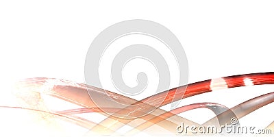 Abstract wire render Stock Photo