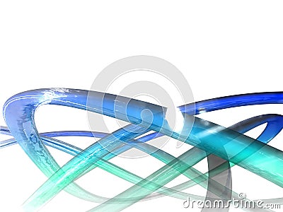 Abstract wire render Stock Photo