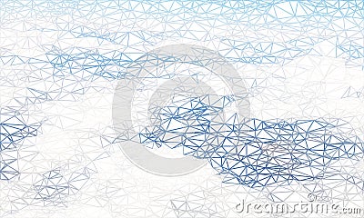 Abstract wireframe polygonal abstract mesh. Sky triangle background. Vector Illustration