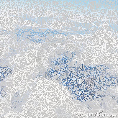 Abstract wireframe polygonal abstract mesh. Sky triangle background. Vector Illustration