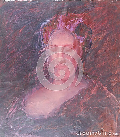 Abstract woman shape, ghost of old grandmother art Stock Photo
