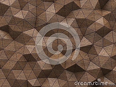 Abstract wooden polygonal background Cartoon Illustration