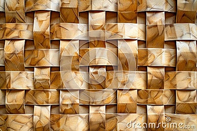 Abstract Wooden Weave Pattern Texture for Creative Background and Wallpaper Design Stock Photo