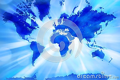 Abstract World Map Stock Photo