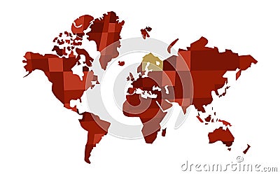 Abstract world map Vector Illustration