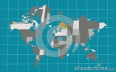 Abstract world map Stock Photo