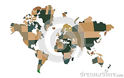 Abstract world map Vector Illustration