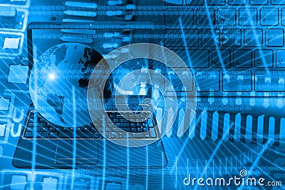 Abstract world technology Stock Photo