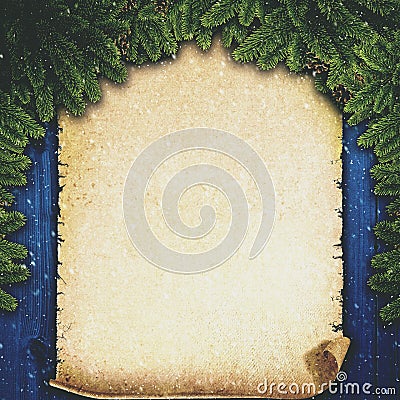 Abstract Xmas backgrounds with vintage parchment Stock Photo