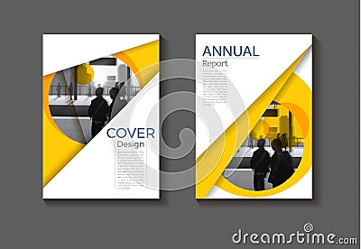 Abstract yellow background modern cover design modern book cover Brochure cover template,annual report, magazine and flyer layout Vector Illustration