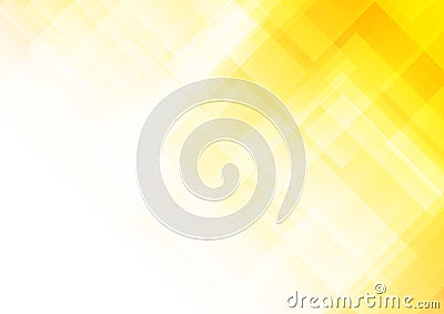 Abstract yellow background with square shapes Vector Illustration