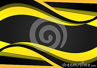 Abstract yellow and black geometric background with copy space, Vector illustration Vector Illustration