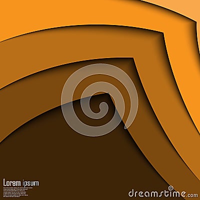 Abstract yellow 3d arrow wave line certificate abstract background Vector Illustration