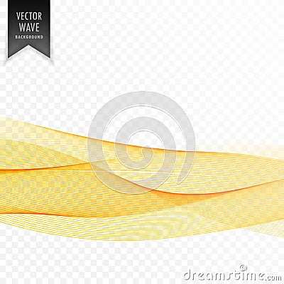 Abstract yellow elegant wave background Vector Illustration