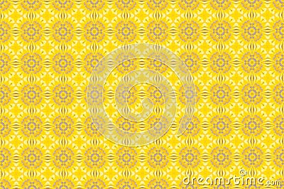 Abstract yellow flower pattern background Stock Photo