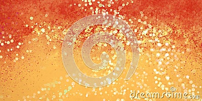 Abstract yellow gold and red background design with paint spatter and bokeh lights texture Stock Photo