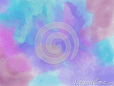 Abstract yellow, pink and blue watercolor on white background Ha Stock Photo