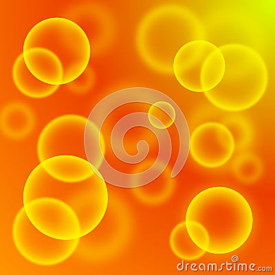 Abstract Yellow Round Bokeh Background Vector Vector Illustration